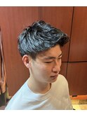 銀座 理容室 ショートヘア アップバング