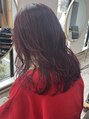 ビーヒアナウ N゜02 金沢鞍月店(BE HERE NOW)&nbsp;ニュアンスパーマ×レッドバイオレット*［カラー専門/金沢鞍月］
