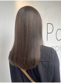 大人可愛い20代30代40代小顔ウルフレイヤーオリーブベージュ