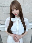 小顔/顔まわりレイヤー ストレートスタイル