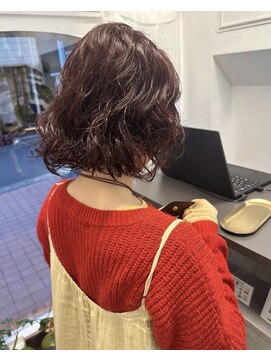 ラレイ(Lalei) 【白岩】パツっとボブ×スパイラルパーマ/ボブ/パーマ