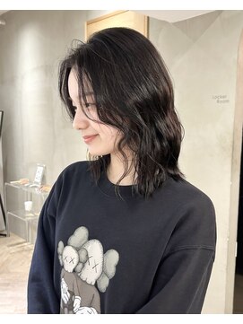 ローレン(LOREN) 黒髪/ボブルフ/ネビージュ/小顔/ワンレン/栄/髪質改善/前髪