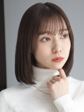ガーデンヨコハマエスト(GARDEN YOKOHAMA est) イメチェン 外ハネボブ 美髪 ワイドバング ミディアム 艶