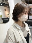切りっぱなしボブ×ちょこっとレイヤー.