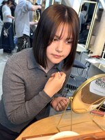 ロンド 表参道店(Lond)&nbsp;くびれヘア/アプリコットオレンジ/髪質改善/縮毛矯正/前髪