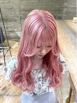 ヲタク(wotaku.) ピンクラベンダーパステルピンクミルクティー暖色カラーブリーチ