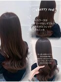 ブリーチなしチェリーレッド*rina/小顔/大須 /栄