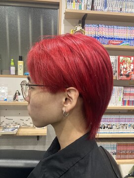 赤髪／メンズブリーチレッド