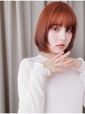 コーラルピンク伸ばしかけレイヤーウルフボブbs上尾10代20代30代