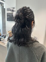 トリッカ シブヤ(TRICCA SHIBUYA) ハーフアップ/ハーフアップお団子/結婚式/お呼ばれヘア