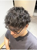 メンズパーマ 波巻き ツイスパ ラルフカーフ サーフカール