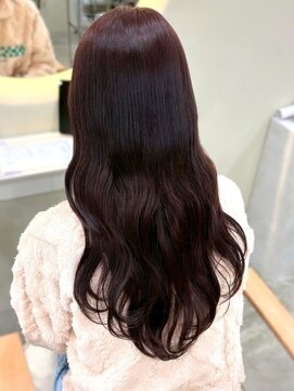 ユニバイリサ 天神大名店(uni by risa) ラベンダーグレージュ 艶髪カラー ゆる巻き 髪質改善 ロング