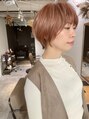 ニコリ(nicoli)&nbsp;丸みショートに合わせた大人可愛いオレンジベージュ☆