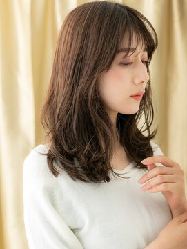 カバーヘア ブリス 上尾西口店(COVER HAIR bliss) ミルクベージュくびれレイヤーロングウルフカット30代40代324Z