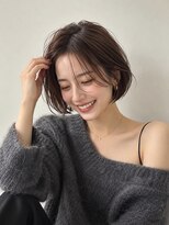 ワゴンバイアフロート(Wagon by afloat) 池袋20代30代|流し前髪大人丸みショートボブ髪質改善カラー