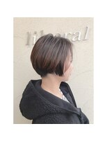 リベラル(liberal) ちょっぴり個性的な前髪なしショートボブで悩み解消 hair江嶋