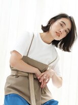 エルロンバイマフェ(AILERON by mahae) かきあげバング×黒髪アッシュ×ボブショート