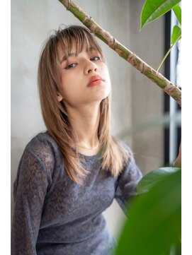 オースティン 門前仲町(AUSTIN) 大人かわいい前髪セシルカットココアブラウンフリンジウェーブ