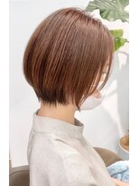 ユニークバイケンジ 町田(unique KENJE)&nbsp;大人ナチュラル２０代・30代　前髪長めの丸みショートボブ