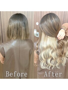 あるじゃんすー 神戸三宮店 ブラウン×ホワイト#シールエクステ#セクションカラー#美髪#神戸