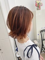 チェレ オレ 新金岡店(Chere ore)&nbsp;ウルフレイヤー/オレンジブラウン/ミディアムレイヤー