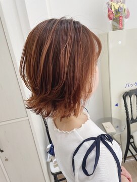 チェレ オレ 新金岡店(Chere ore) ウルフレイヤー/オレンジブラウン/ミディアムレイヤー