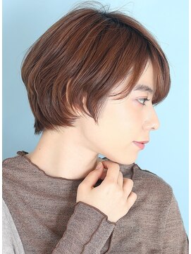 インセプション 銀座(INCEPTION) 40代50代小顔黒髪ネビージュボブルフワンレン前髪ありショート