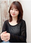 黒髪/ボブルフ/ネビージュ/韓国/ワンレン/仙台/髪質改善/前髪