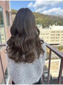 #ブリーチなし #オリーブグレージュ #透明感カラー #髪質改善