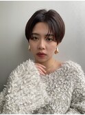 前髪あり耳掛け丸みボブコンパクトショート20代30代40代