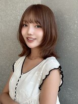 シーシンジュク 新宿南口(Sea shinjuku)&nbsp;ココアベージュ×レイヤー[小顔/黒髪/オリーブグレー]