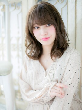 モッズヘア 福岡天神店 mod's天神/オリーブグレーエアウェーブパーマくびれミディアムa