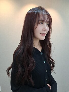 ナウアズ(now as.) レッド系カラー×ラフなロングヘア【八木】【now as.明石】