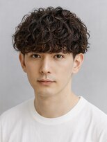 ハレ メンズサロン たまプラーザ(Hale)&nbsp;Haleメンズ刈り上げセンターパートニュアンスパーマたまプラーザ