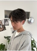 メンズ/フェザーパーマ風/コンマバング/U24学割/学生カット