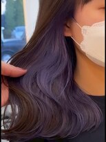 ナチュラル ヘアーデザイニング(Natural hair designing)&nbsp;インナーカラーブルー/スモーキーブルージュ/レイヤーカット