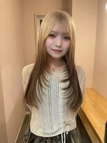 ニル 鹿児島中央駅(NiL)&nbsp;『ブロンドベージュ×ブラウン　ルーツカラー　デザインカラー』