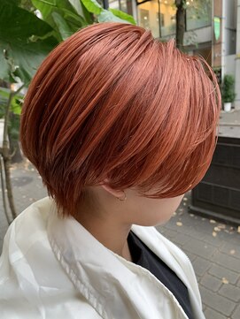 アオゾラヘアーナ ミキザカ アンド パレード(AOZORA HAIR namikizaka＆parade) エモオレンジベージュ×ハンサムショート