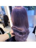 韓国/パープルカラー/個性/小顔/ロング