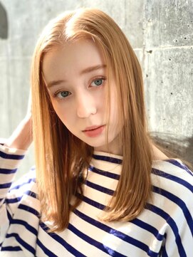 アイコン(I-CON) オレンジヘアー×センターパート