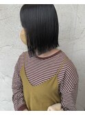 黒髪×切りっぱなしボブ