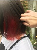 インナーカラー！レッド・オレンジ系！