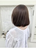 ボブ_やわらかめブラウン_丸み_かわいい