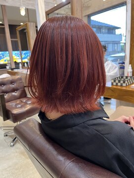 ラ メール ヘア デザイン(La mer HAIR DESIGN) 艶髪◇レッド/くびれボブ