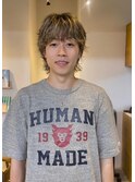 お手入れ簡単!ラフなナチュラルニュアンスパーマメンズカット