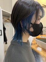 リルウ 阿倍野キューズモール(LILOU) インナーカラーブルー