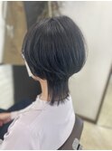 レイヤーロング/ウルフカット/マッシュウルフ/グレージュカラー