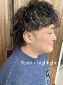 ツイストスパイラルパーマ×ハイライト