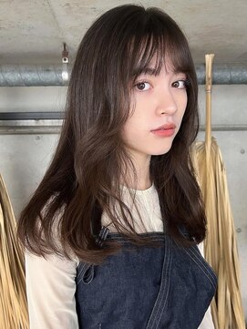 ローブ アオヤマ(LOAVE AOYAMA) 透明感たっぷりこっくりグレーベージュ/レイヤーロング