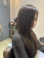 ワ ヘアー(wa-hair)&nbsp;斜めバンク　縮毛矯正　髪質改善　韓国風ロング　ツヤ髪　丸亀